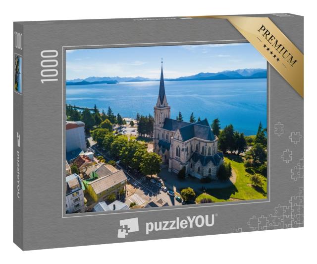 Puzzle 1000 Teile „Kirche in der Stadt Bariloche, Argentinien“