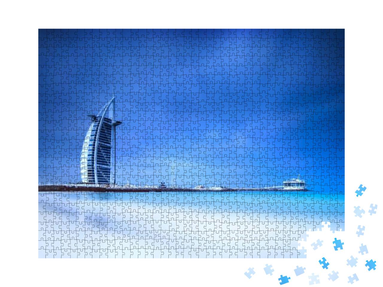 Puzzle 1000 Teile „Burj Al Arab Hotel am Jumeirah Strand, Dubai“