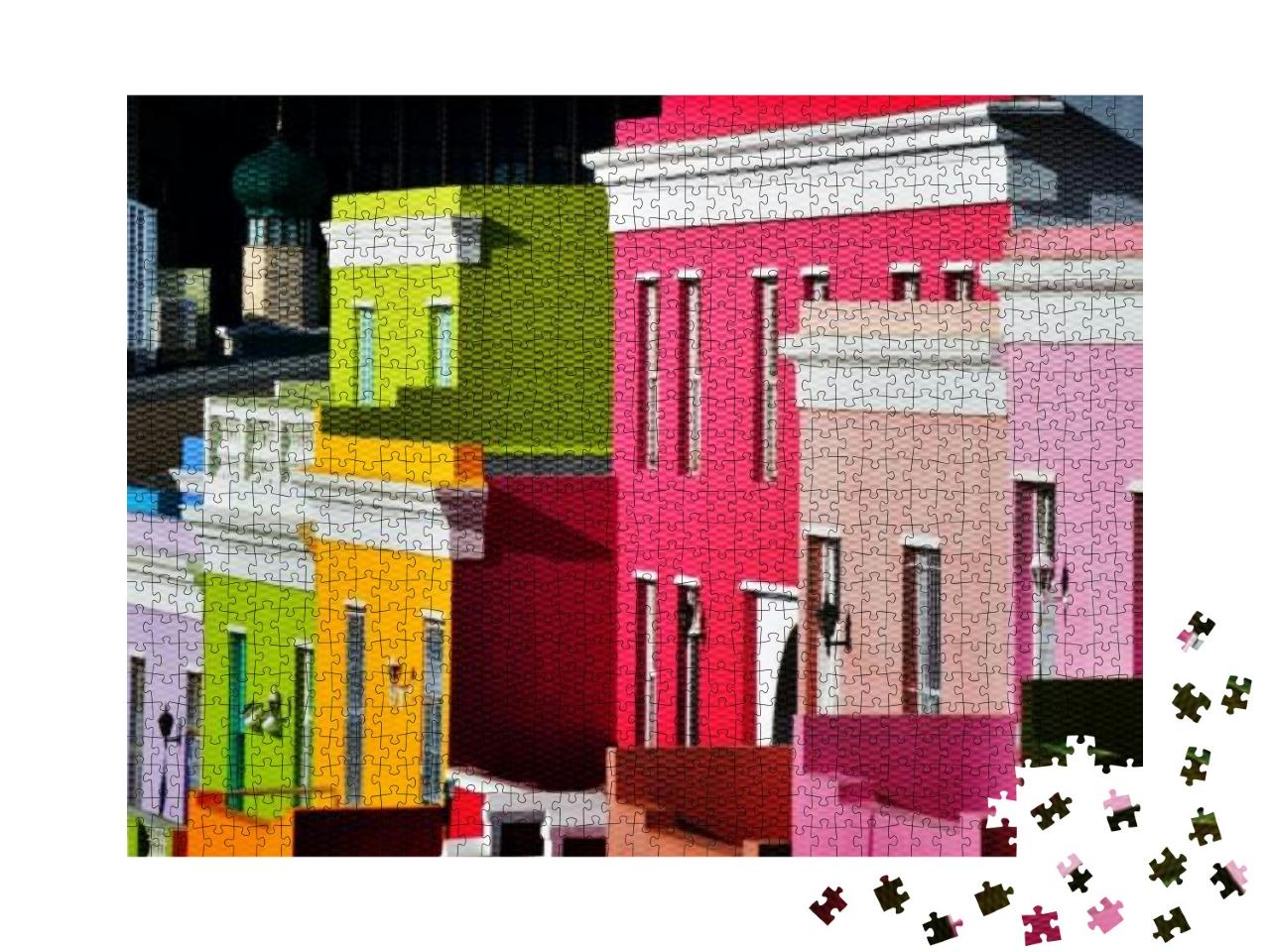 Puzzle 1000 Teile „Landschaft mit bunten Häusern in Bo-Kaap Kapstadt“