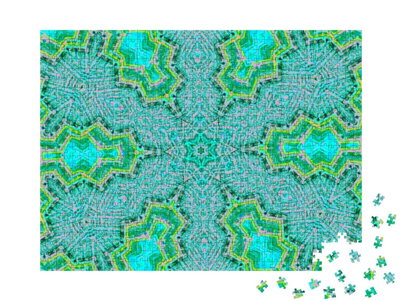 Puzzle 1000 Teile „Ein farbenfrohes Mandala“