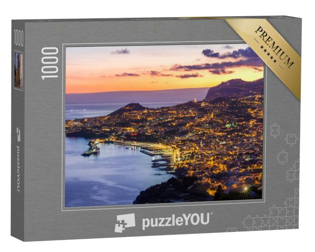 Puzzle 1000 Teile „Funchal bei Nacht, Madeira, Portugal“