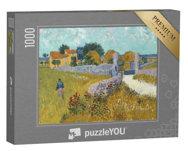 Puzzle 1000 Teile „Bauernhaus in der Provence, Vincent van Gogh 1888“