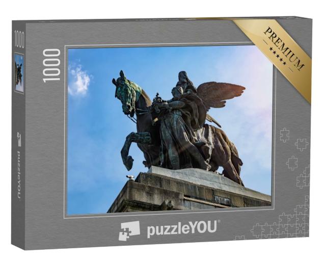 Puzzle 1000 Teile „Kaiser-Wilhelm-Denkmal am Deutschen Eck in Koblenz“