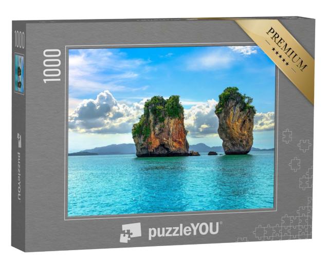 Puzzle 1000 Teile „Atemberaubende tropische Felseninsel“