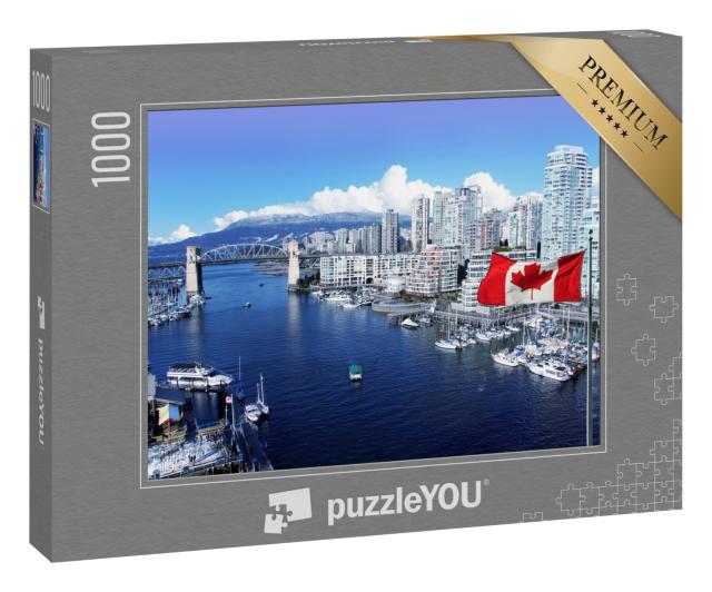 Puzzle 1000 Teile „False Creek und die Burrard Street Bridge in Vancouver“