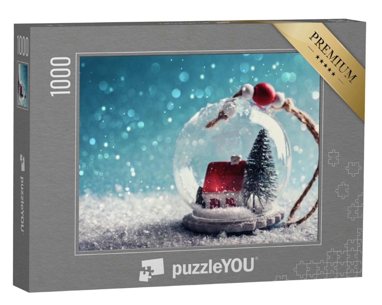Puzzle 1000 Teile „Weihnachtliche Schneekugel“