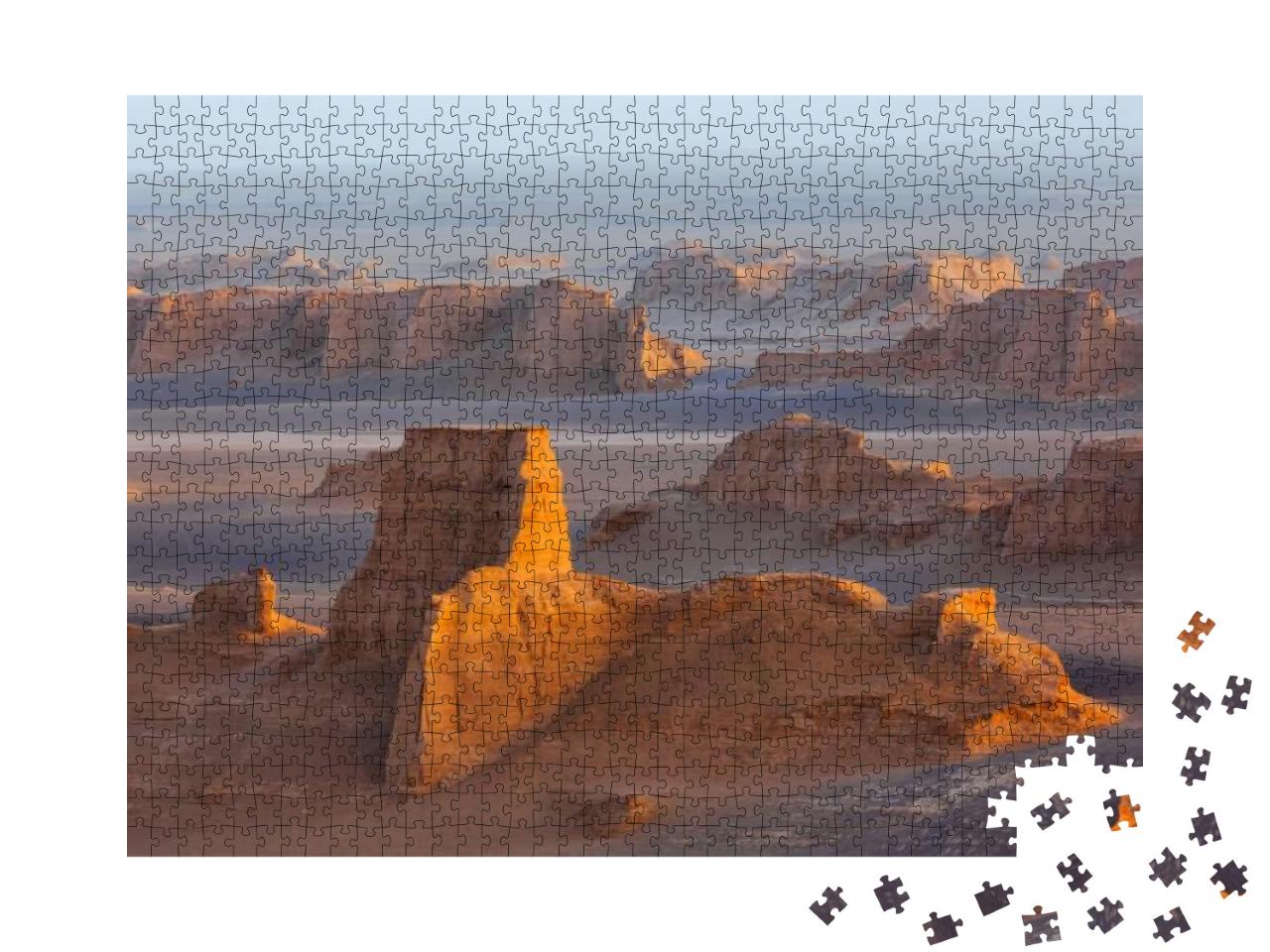 Puzzle 1000 Teile „Sandtürme der Kaluts in der Wüste Dasht-e-Lut, Iran“