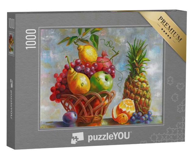 Puzzle 1000 Teile „Stillleben mit Ananas von Nikolai Sivenkow“