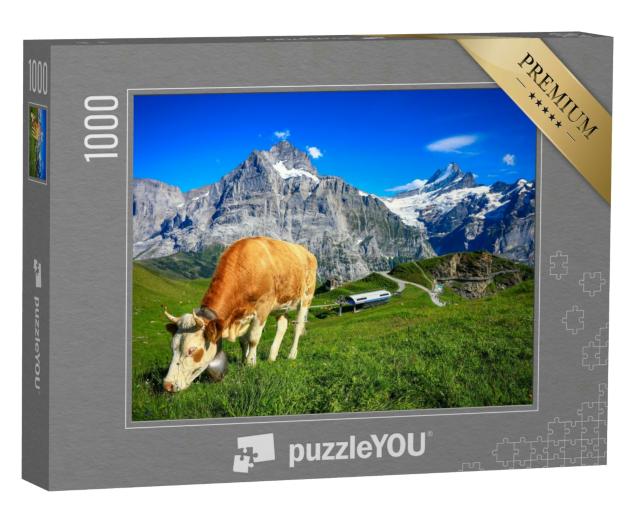 Puzzle 1000 Teile „Alpenpanorama bei Grindelwald First, Schweiz“