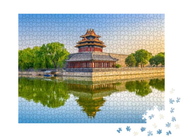 Puzzle 1000 Teile „Äußerer Burggraben der Verbotenen Stadt, Peking“