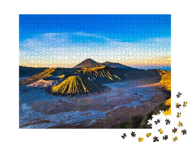 Puzzle 1000 Teile „Vulkan Mount Bromo, Ost-Java, Indonesien“