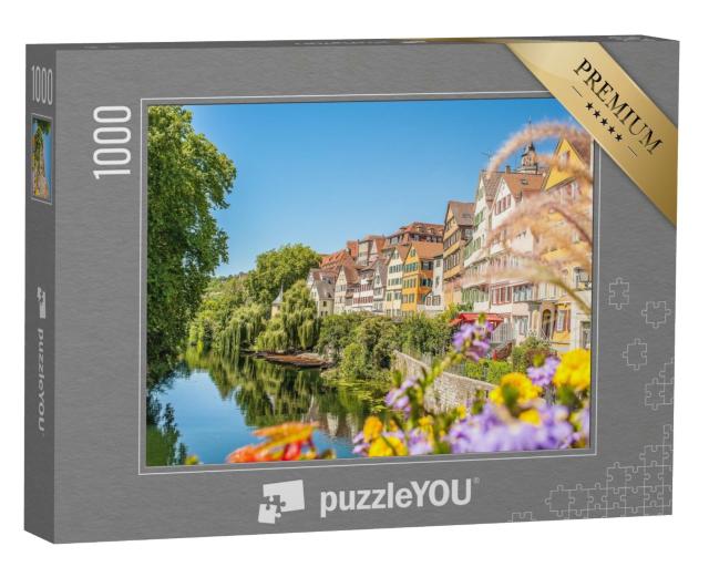 Puzzle 1000 Teile „Wunderschöne Häuserfassaden von Tübingen am Neckar“