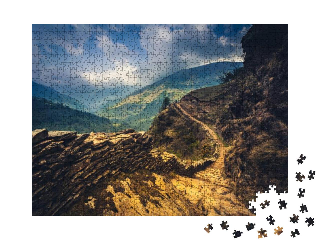 Puzzle 1000 Teile „Bergpfad im Himalaya, Nepal“