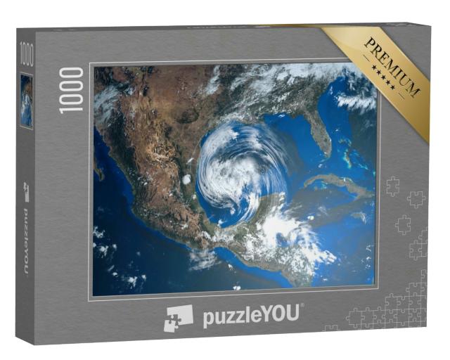 Puzzle 1000 Teile „Detaillierte und realistische 3D-Darstellung eines Hurrikans“