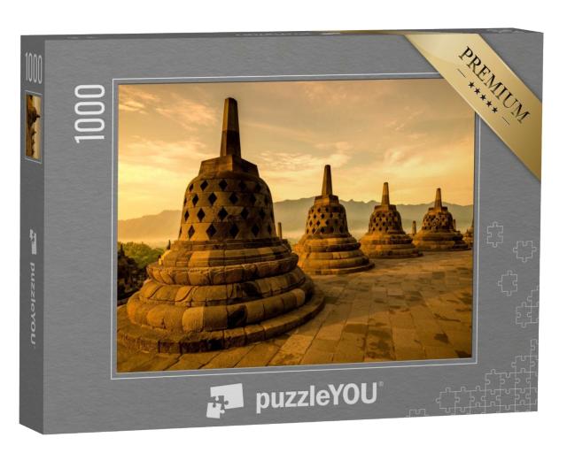 Puzzle 1000 Teile „Borobudur-Tempelanlagen, Zentraljava“