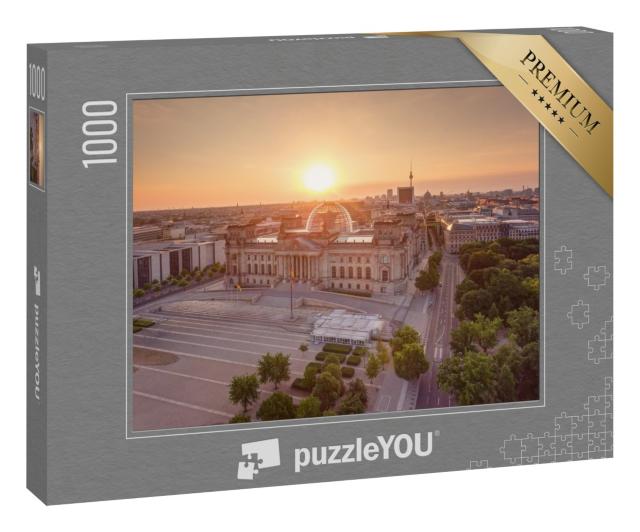 Puzzle 1000 Teile „Berlin mit Sonnenaufgang am Reichstag“