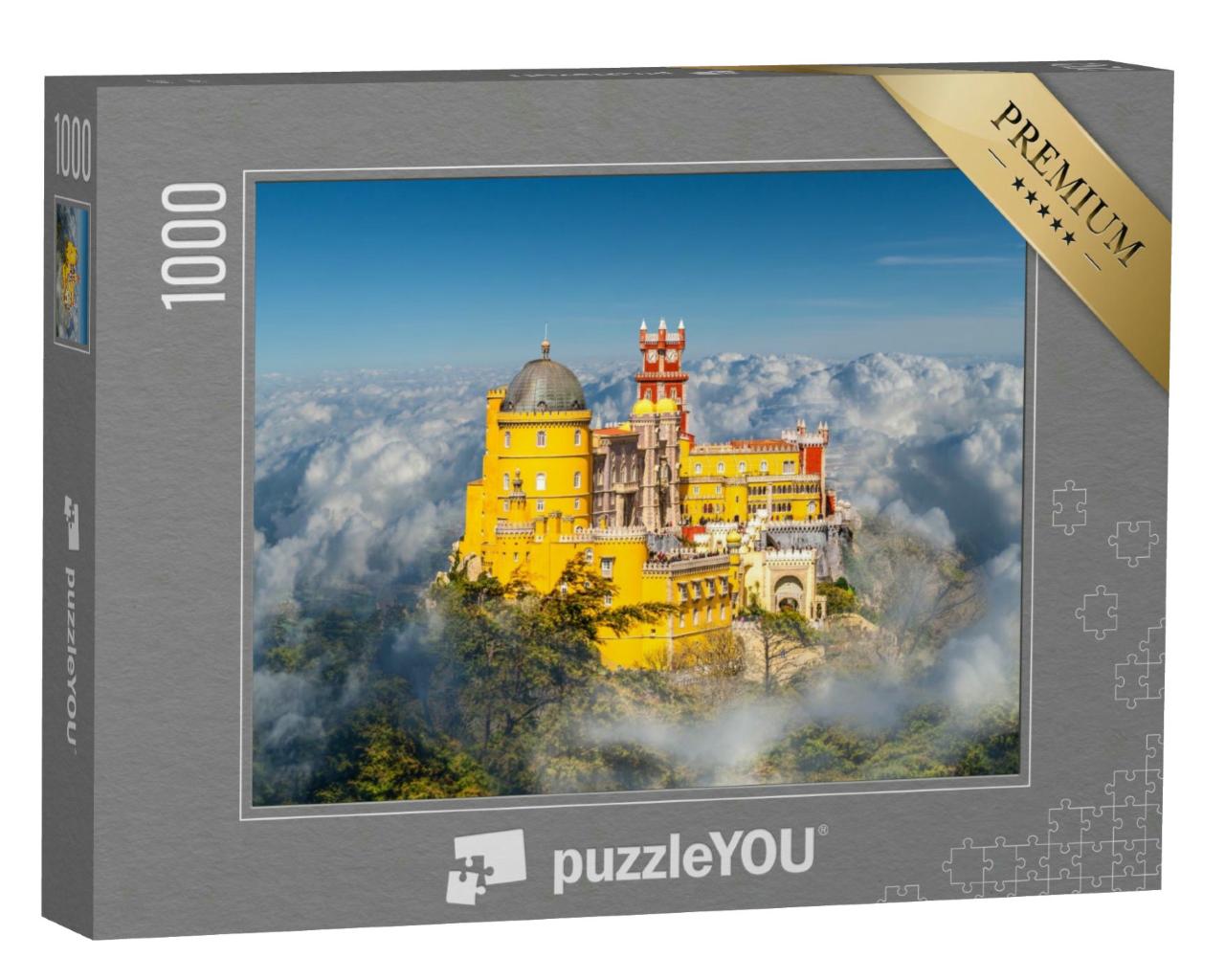 Puzzle 1000 Teile „Palácio Nacional da Pena über den Wolken, Region Sintra, Portugal“