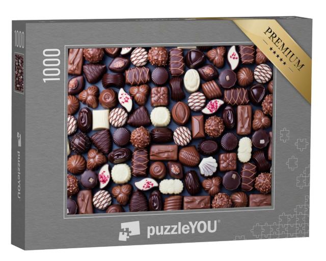 Puzzle 1000 Teile „Sortiment von feinen Schokoladenpralinen“