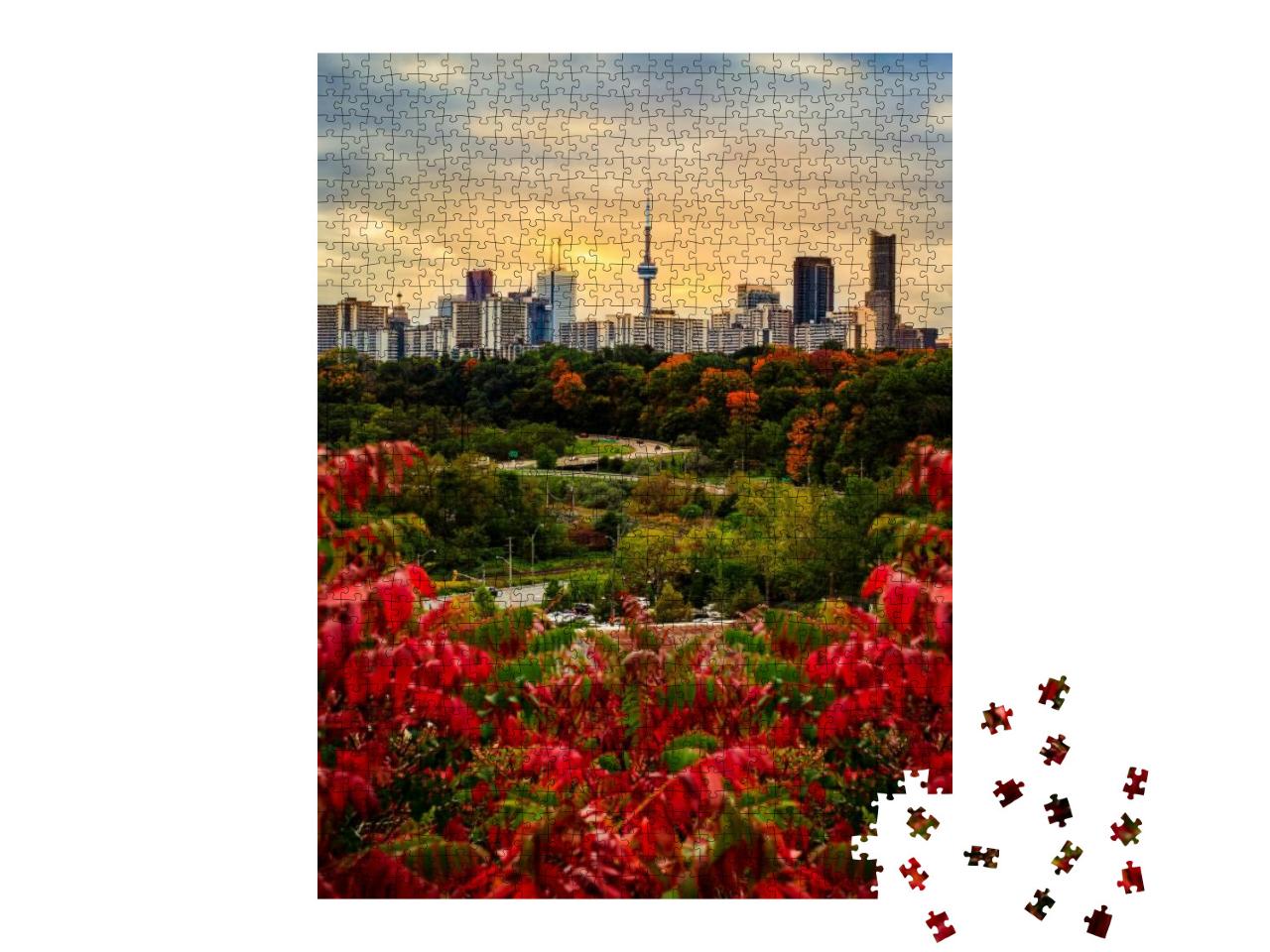 Puzzle 1000 Teile „Toronto im Herbst bei Sonnenuntergang“