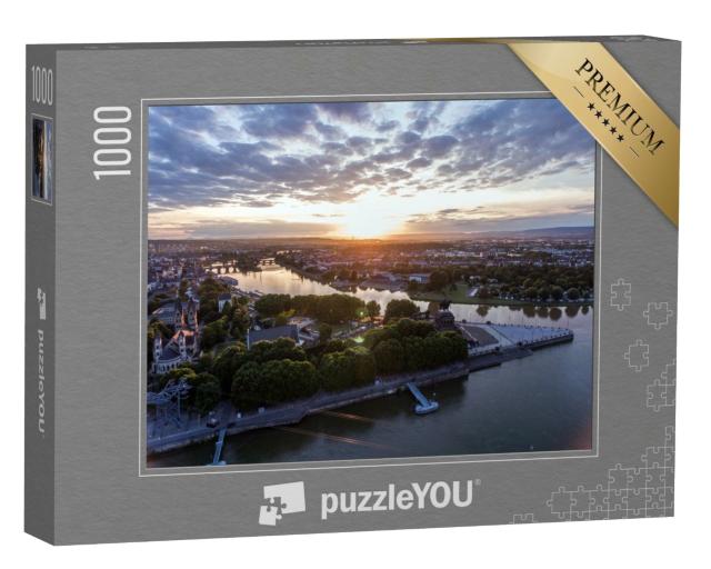 Puzzle 1000 Teile „Zusammenfluss von Rhein und Mosel “