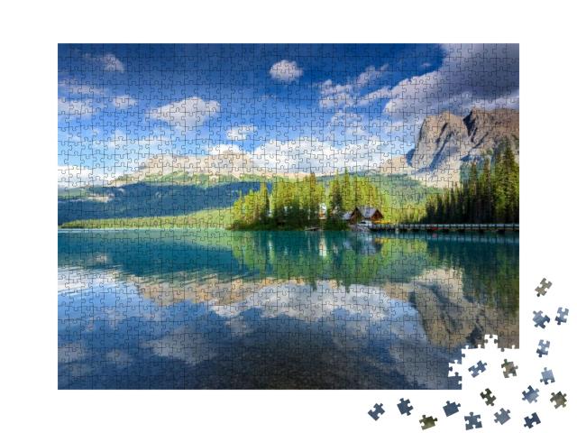Puzzle 1000 Teile „Smaragdsee im Banff-Nationalpark, British Columbia, Kanada“