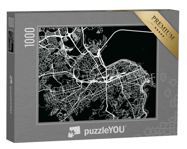 Puzzle 1000 Teile „Stadtplan von Rio de Janeiro, Brasilien“