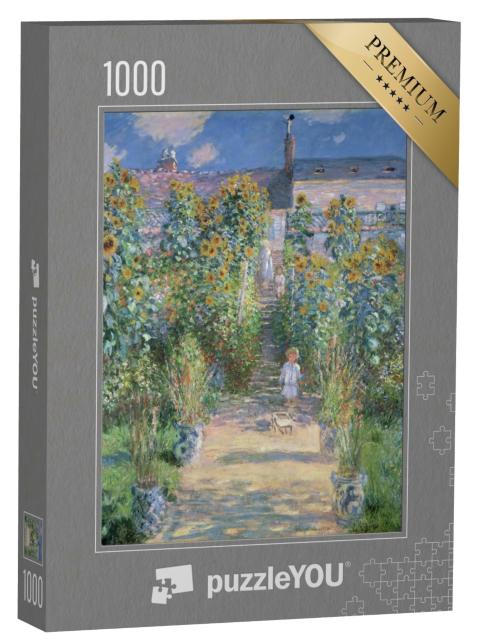 Puzzle 1000 Teile „Der Garten des Künstlers in Vetheuil, Claude Monet 1880“