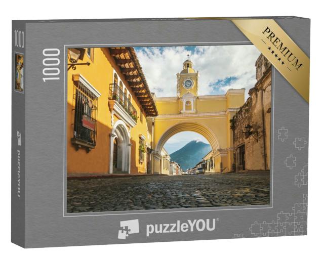 Puzzle 1000 Teile „Spektakulärer Blick durch den Santa Catalina Bogen, Antigua, Guatemala“