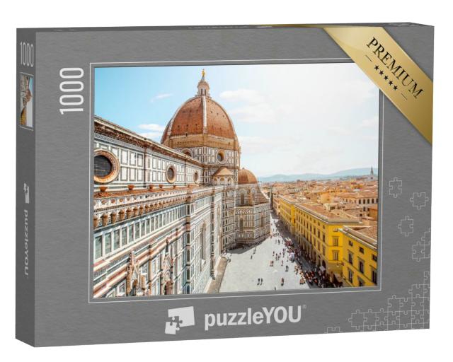 Puzzle 1000 Teile „Kirche Santa Maria del Fiore und die Altstadt von Florenz“