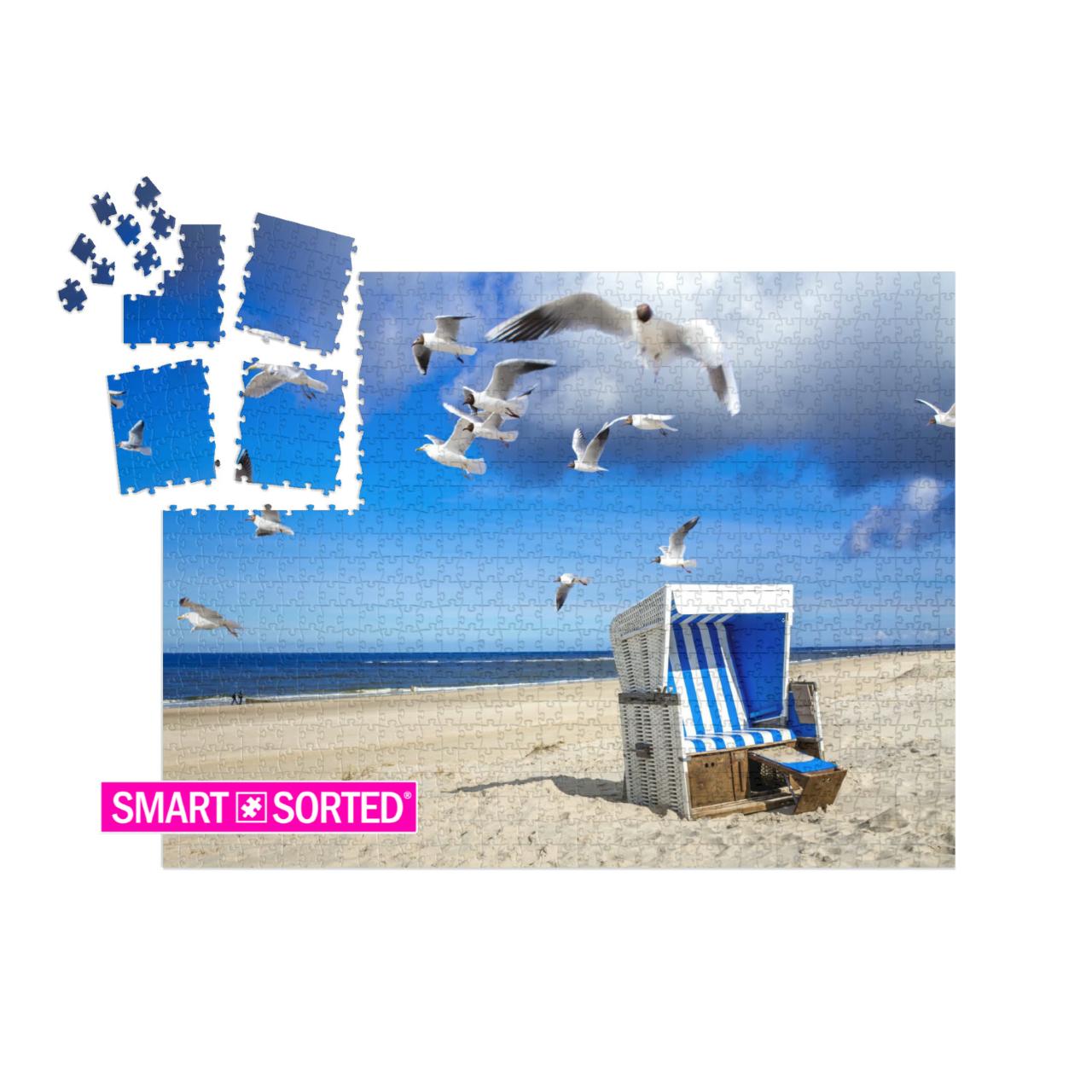 SMART SORTED® | Puzzle 1000 Teile „Strand von Westerland, Sylt“