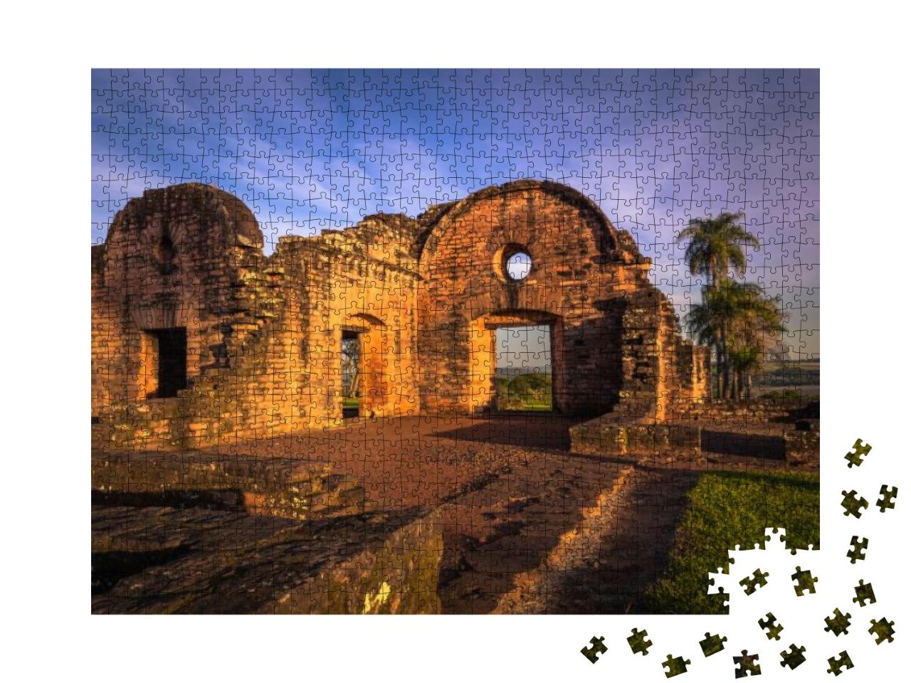 Puzzle 1000 Teile „Im Inneren der Mission Jesus de Tavarangue, Paraguay“