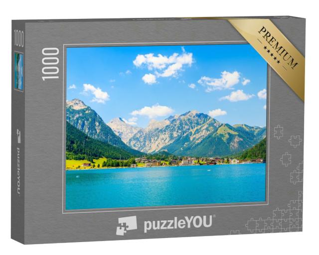Puzzle 1000 Teile „Blick auf das Dorf Pertisau am Ufer des schönen Achensees, Tirol“