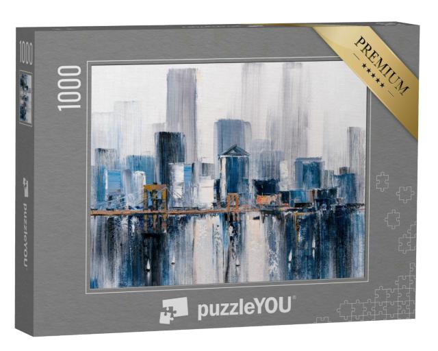 Puzzle 1000 Teile „Ölgemälde: Brooklyn Bridge, New York“