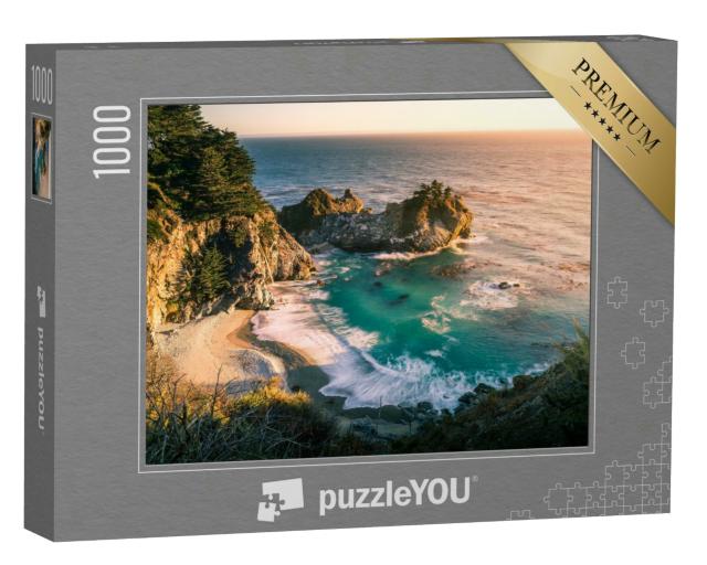 Puzzle 1000 Teile „Sonnenuntergang, Big Sur an der California State Route 1“