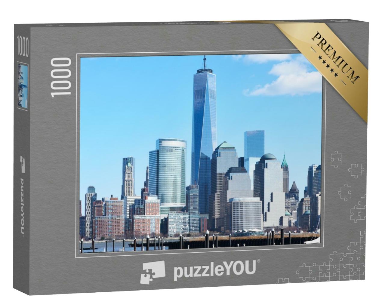 Puzzle 1000 Teile „Skyline von Manhattan mit dem One World Trade Center Tower“