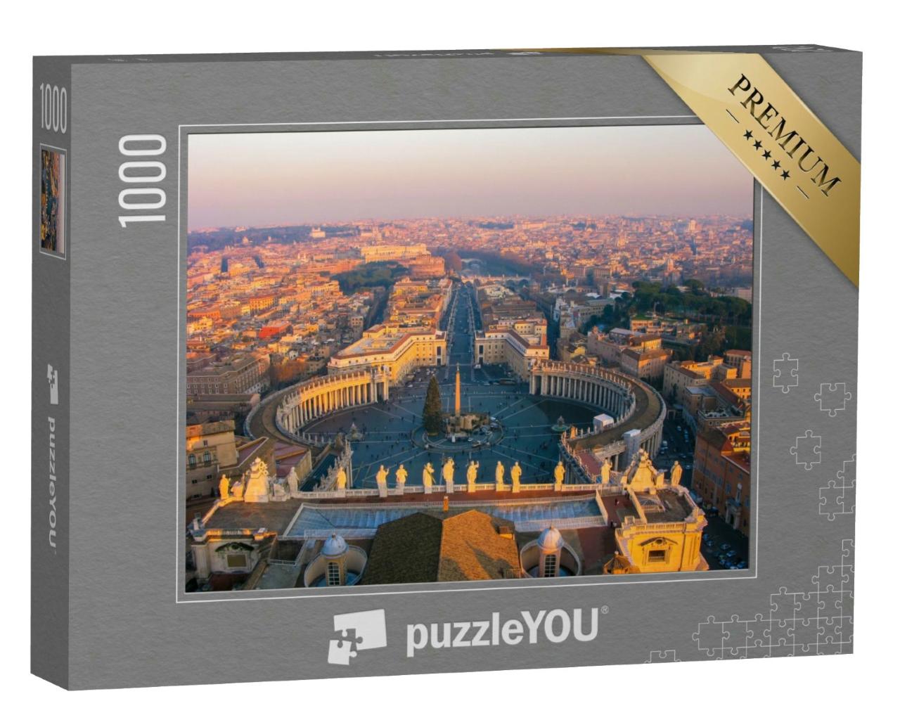 Puzzle 1000 Teile „Blick von der Spitze des Petersdoms, Vatikanstadt, Rom, Italien“