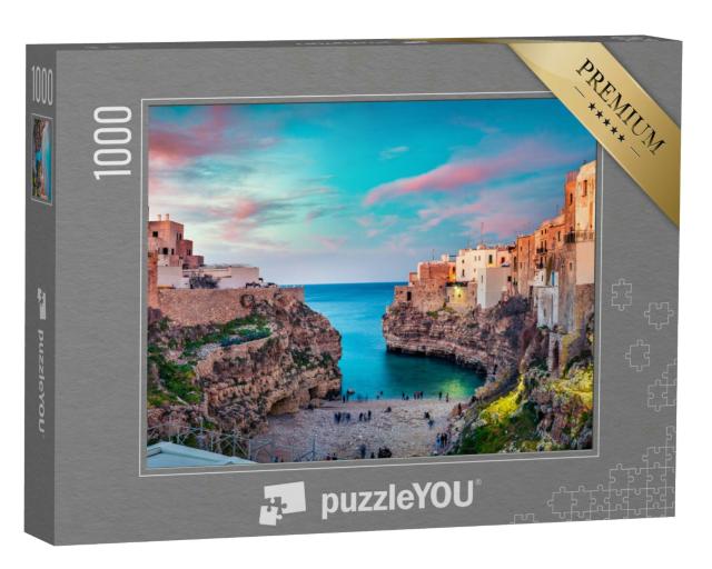 Puzzle 1000 Teile „Abend in Polignano a Mare, Apulien, Italien“
