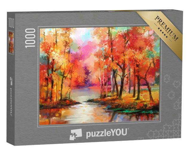 Puzzle 1000 Teile „Bunte Herbstbäume“