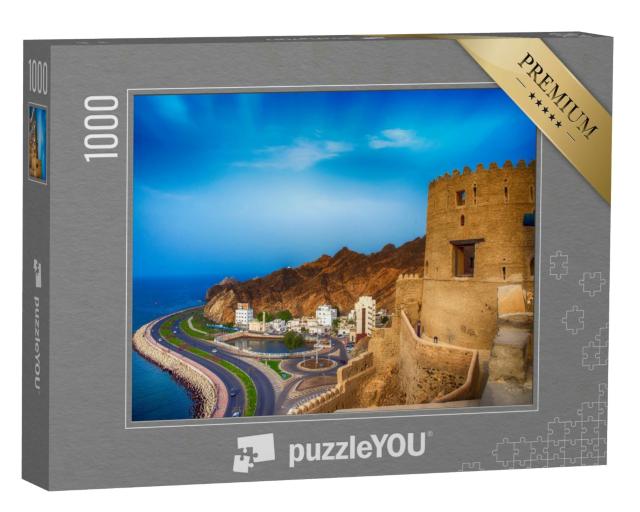 Puzzle 1000 Teile „Landkarte der Mutrah Corniche in Muscat, Oman“