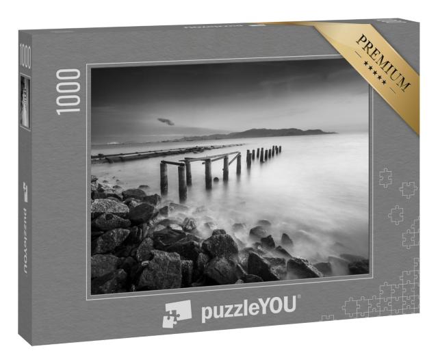 Puzzle 1000 Teile „Verlassener Steg auf der Insel Pulau Pinang, Malaysien “