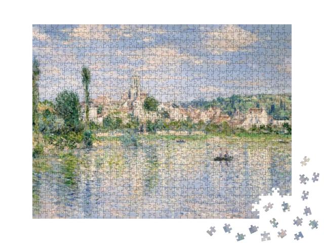 Puzzle 1000 Teile „Vetheuil im Sommer, Claude Monet 1880, Öl auf Leinwand“