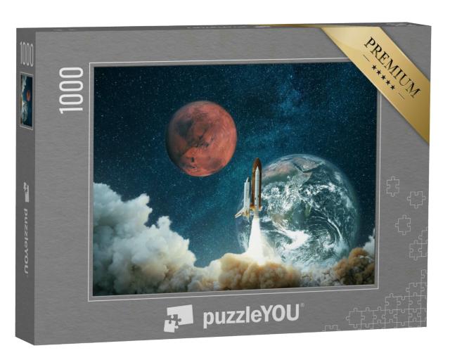 Puzzle 1000 Teile „Rakete beim Start auf ihre Reise“