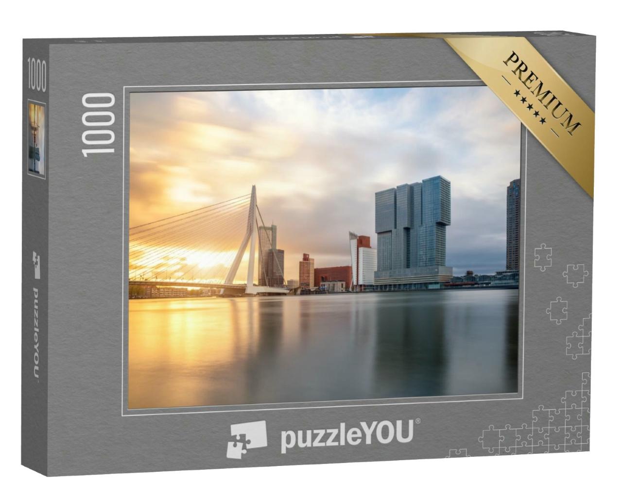 Puzzle 1000 Teile „Erasmusbrücke in Rotterdam, Niederlande“