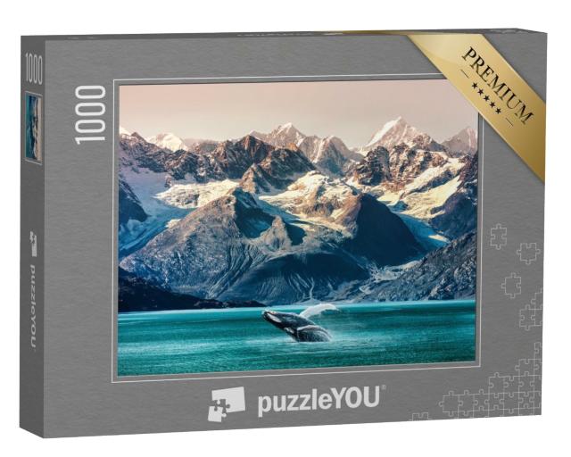 Puzzle 1000 Teile „Whale Watching: Bootsausflug entlang der Küste in Alaska“