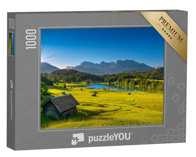 Puzzle 1000 Teile „Geroldsee im Karwendelgebirge, Oberbayern, Deutschland“