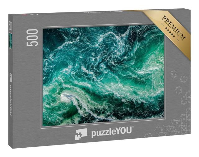Puzzle 500 Teile „Strudel des Mahlstroms von Saltstraumen, Nordland, Norwegen“