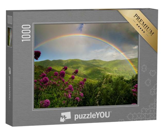 Puzzle 1000 Teile „Wunderschöner Regenbogen nach dem Sturm“