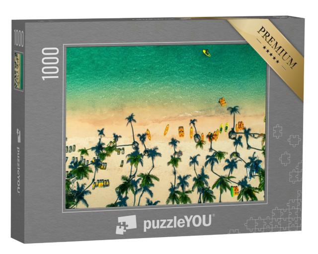 Puzzle 1000 Teile „Luftaufnahme des karibischen Resorts, Bavaro, Dominikanische Republik“