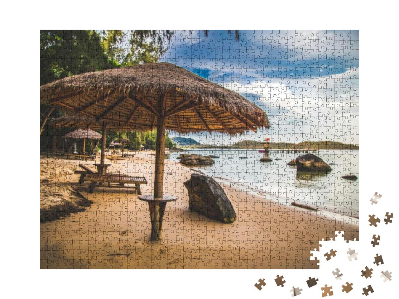 Puzzle 1000 Teile „Koh Rong Insel, Sonnenuntergang auf Koh Rong, Kambodscha“