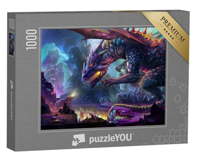 Puzzle 1000 Teile „Illustration: Der Drachenplanet “